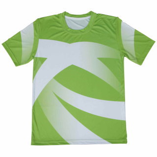 เสื้อฟุตบอลพิมพ์ลายโค้งสีเขียวขาว
