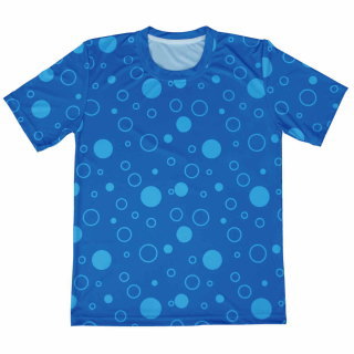 เสื้อฟุตบอล เสื้อเสื้อกีฬาพิมพ์ลายจุดโฟมน้ำ สีน้ำเงินสวยน