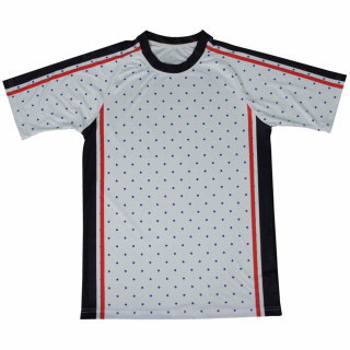 เสื้อฟุตบอลพิมพ์ลายจุด(Polka dot) รับทำเสื้อกีฬาราคาถูก