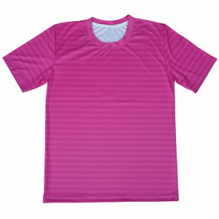 เสื้อฟุตบอลพิมพ์ลายขวางสีชมพู