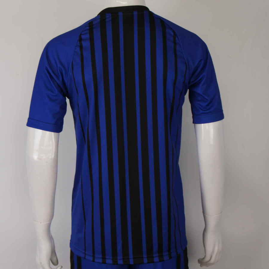 เสื้อฟุตบอลพิมพ์ลายบาร์ซา18/19 สีน้ำเงินดำ