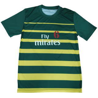 เสื้อฟุตบอลพิมพ์ลายสีเขียวเหลืองสีเสื้อคล้ายเสื้อบอลทีมชาติออสเตรเลีย