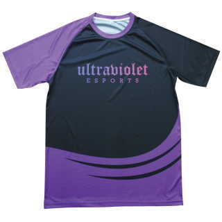 เสื้ออีสปอร์ตเท่ห์ๆสีม่วงดำ(e-sports) ลุกค้าออกแบบเอง