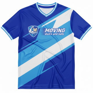 รับทำเสื้อทีมพนักงานพิมพ์ลาย ดีไซน์สปอร์ตสำหรับบริษัทขนส่ง ยอดสั่งซื้อจากลูกค้าในกรุงเทพฯ