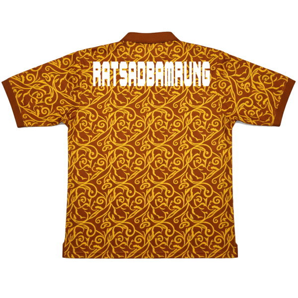 เสื้อโปโลพิมพ์ลายด้านหลัง ชื่อโรงเรียน RATSADBAMRUNG ผ้าไมโครโพลีเอสเตอร์ สั่งทำพิเศษจากร้าน Sport Mighty