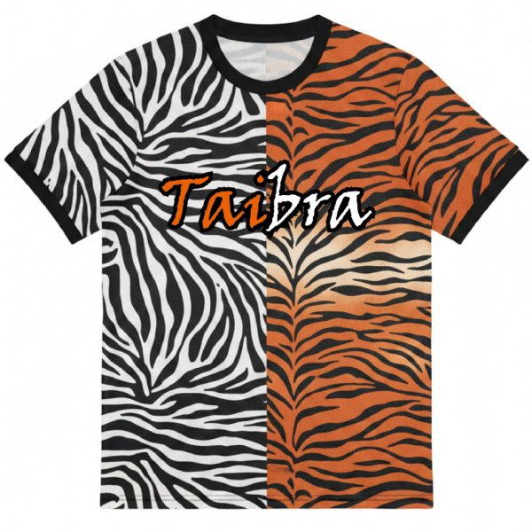 เสื้อฟุตบอลสั่งทำลายเสือและลายม้าลาย ด้านหน้า Sport Mighty เสื้อกีฬาออกแบบเอง ประเทศไทย