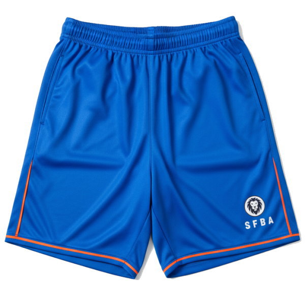 กางเกงฟุตบอลสั่งทำสีน้ำเงิน สำหรับชุดทีมฟุตบอลเด็ก ผลิตและจัดส่งทั่วประเทศไทย