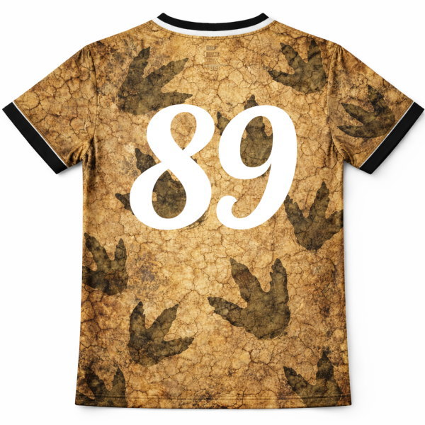 เสื้อทีม Khon Kaen UV Dinosaurs ด้านหลัง หมายเลข 89 ชุดกีฬามหาวิทยาลัย พิมพ์ซับลิเมชั่นเต็มตัว