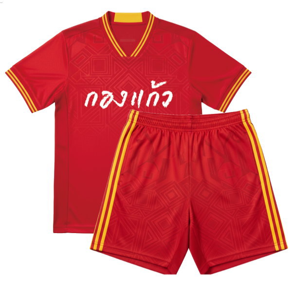 เซตชุดฟุตบอลสีแดงเสื้อพร้อมกางเกง 73 ชุด สไตล์ทีมชาติสเปน