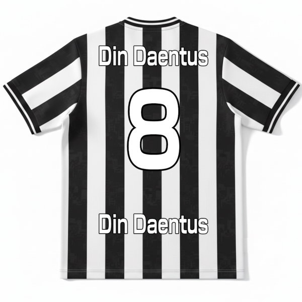 ด้านหลังเสื้อบอลพิมพ์ลาย ชื่อทีม Din Daentus งานซับลิเมชั่นคุณภาพสูง