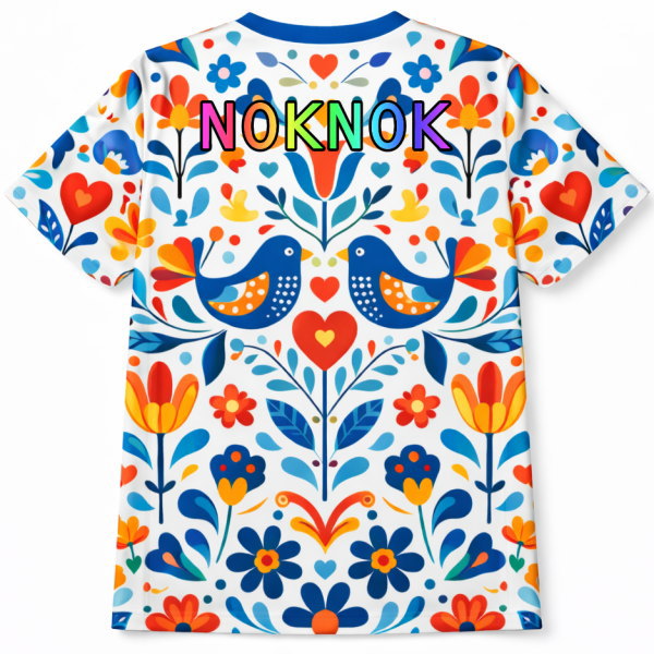 ดีไซน์ด้านหลังเสื้อบอลพิมพ์ลายสีรุ้ง NOKNOK บริการออกแบบชุดกีฬาตามสั่ง