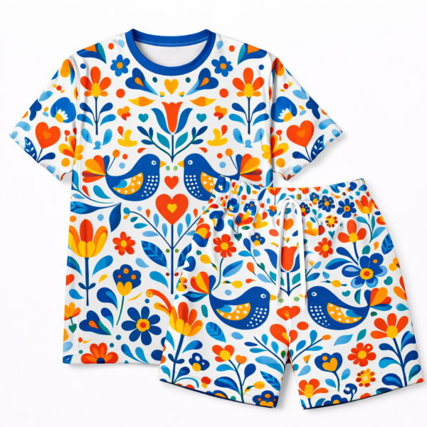 ชุดฟอร์มฟุตบอลครบเซต เสื้อและกางเกงลายกราฟิกนอร์ดิก สั่งทำจากชลบุรี 35 ชุด