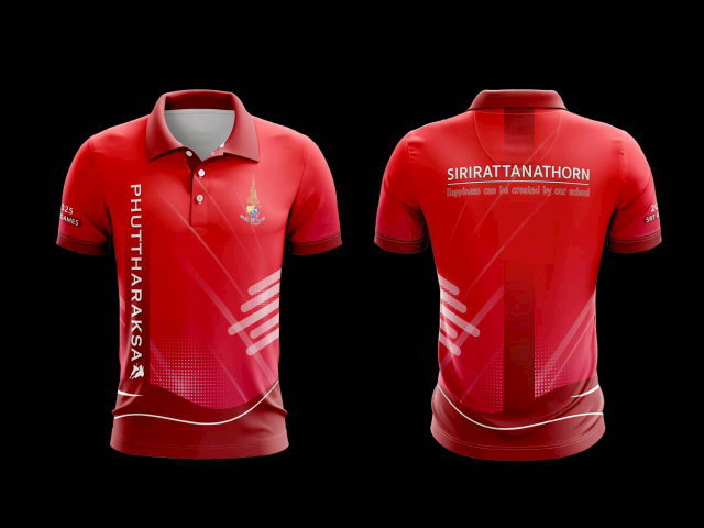 แบบเสื้อโปโลสีเหลือง สำหรับงานกีฬาสีและกิจกรรมโรงเรียน ดีไซน์ทันสมัย